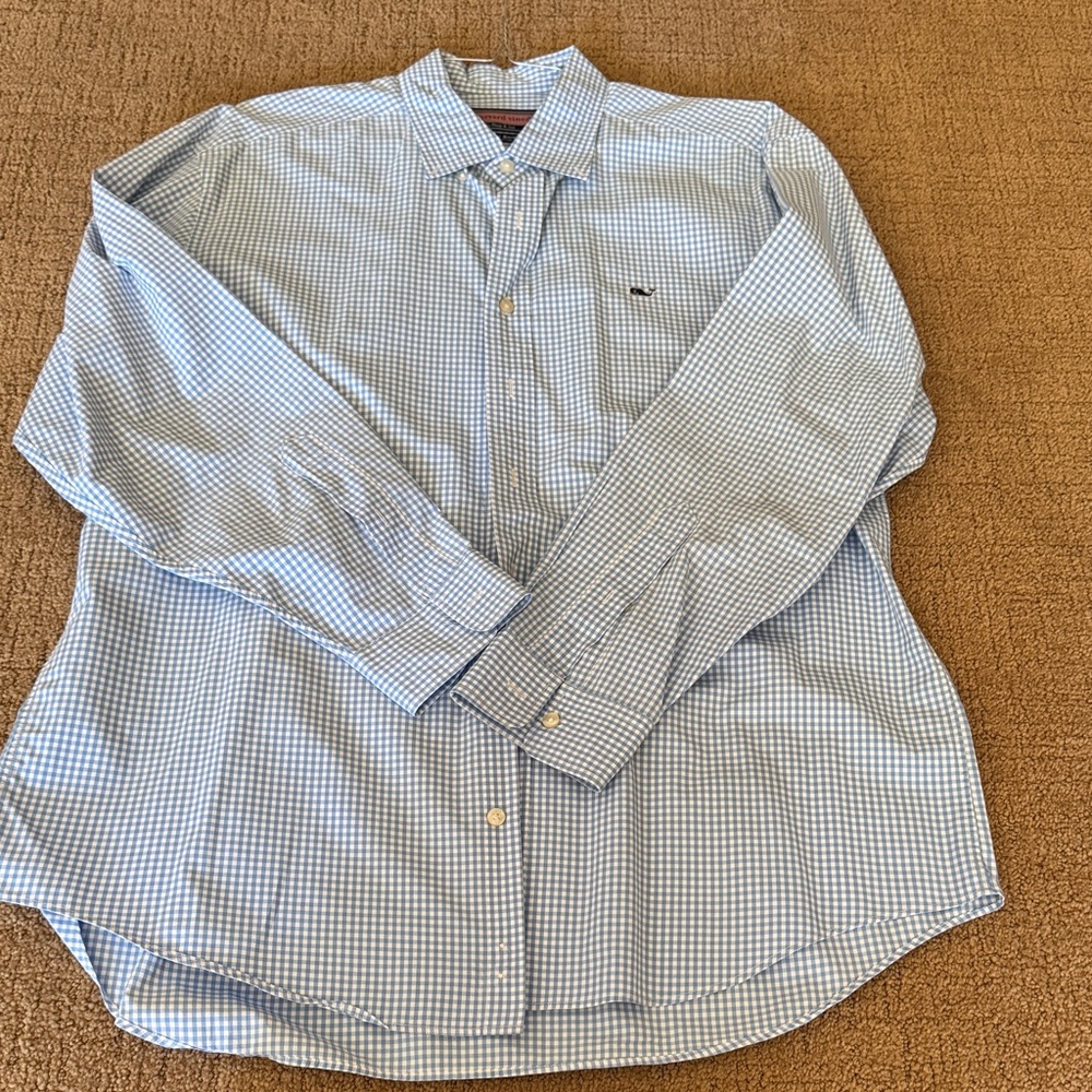 Vineyard Vines Light Blue Gingham Shirt